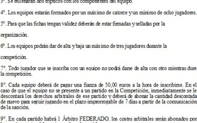 Bases 28 Horas Provinciales de Fútbol Sala 2011
