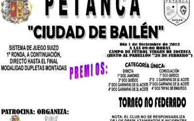 TORNEO DE PETANCA «CIUDAD DE BAILÉN»