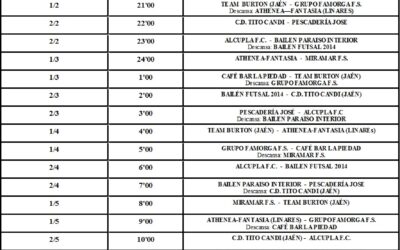 HORARIOS MARATHÓN DE FÚTBOL SALA 2014