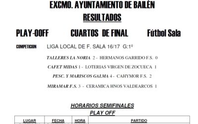LIGA LOCAL DE FÚTBOL SALA PLAY-OOFF SEMINALES